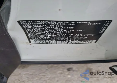 2019 Volkswagen Atlas Se from USA, damaged, VIN 1V2WR2CA0KC544269